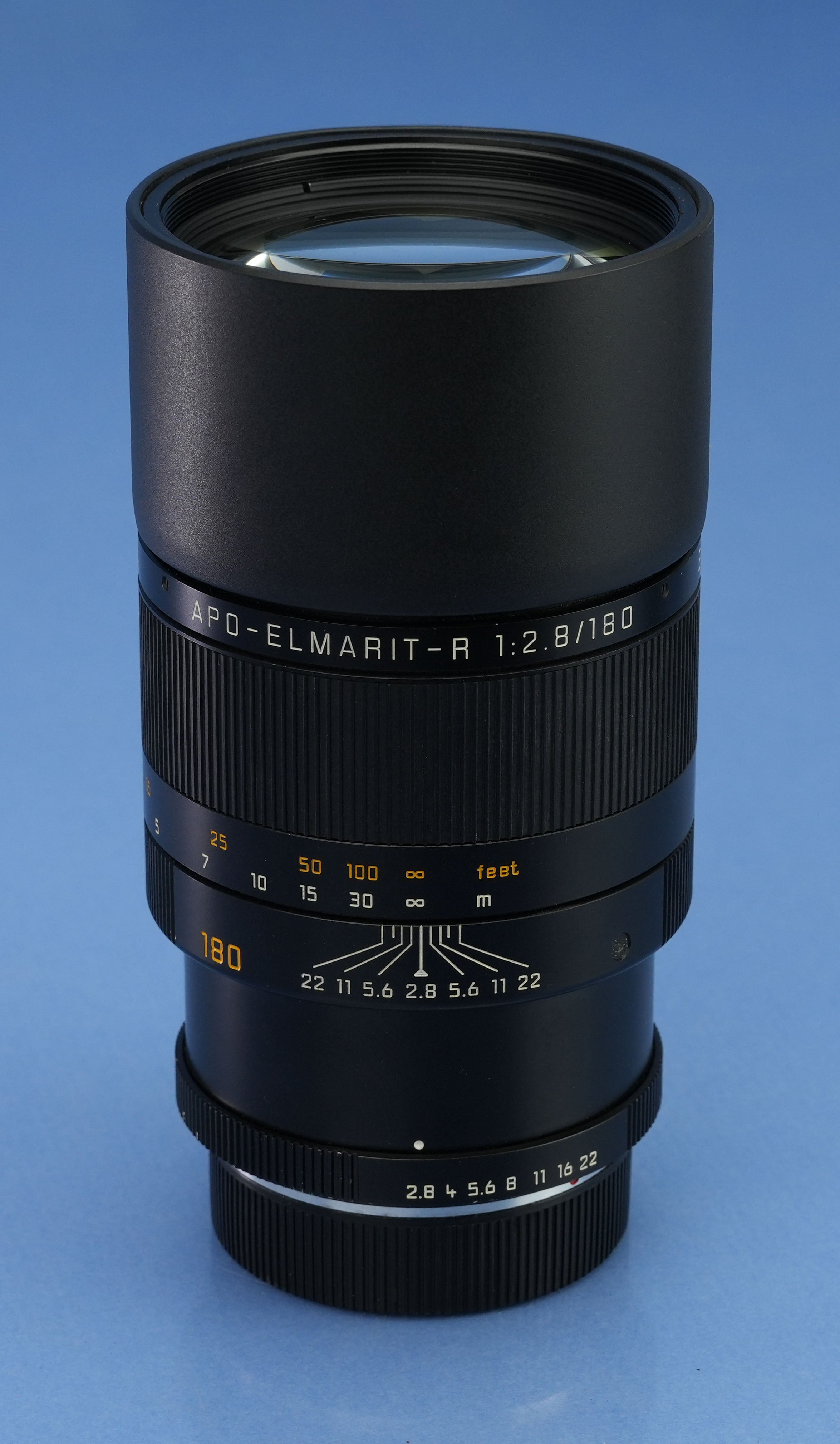 LEICA LEITZ 11273 APO-ELMARIT-R 180MM F2.8 R ROM LENS +BOX +CAPS +CASE NICE!