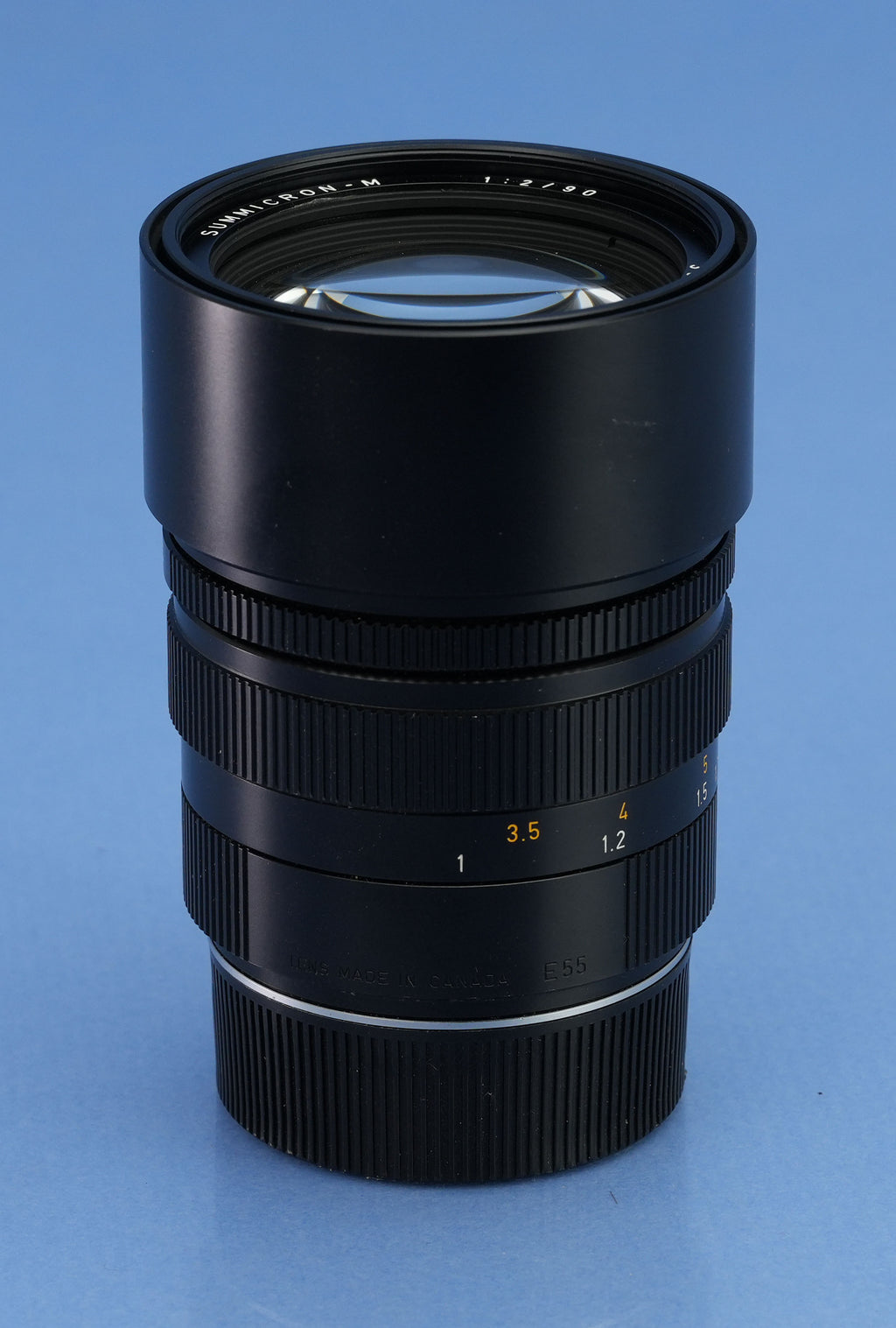 LEICA LEITZ 90MM SUMMICRON-M F2 11136 PRE APO ASPH BLACK CANADA E55 LENS NICE!