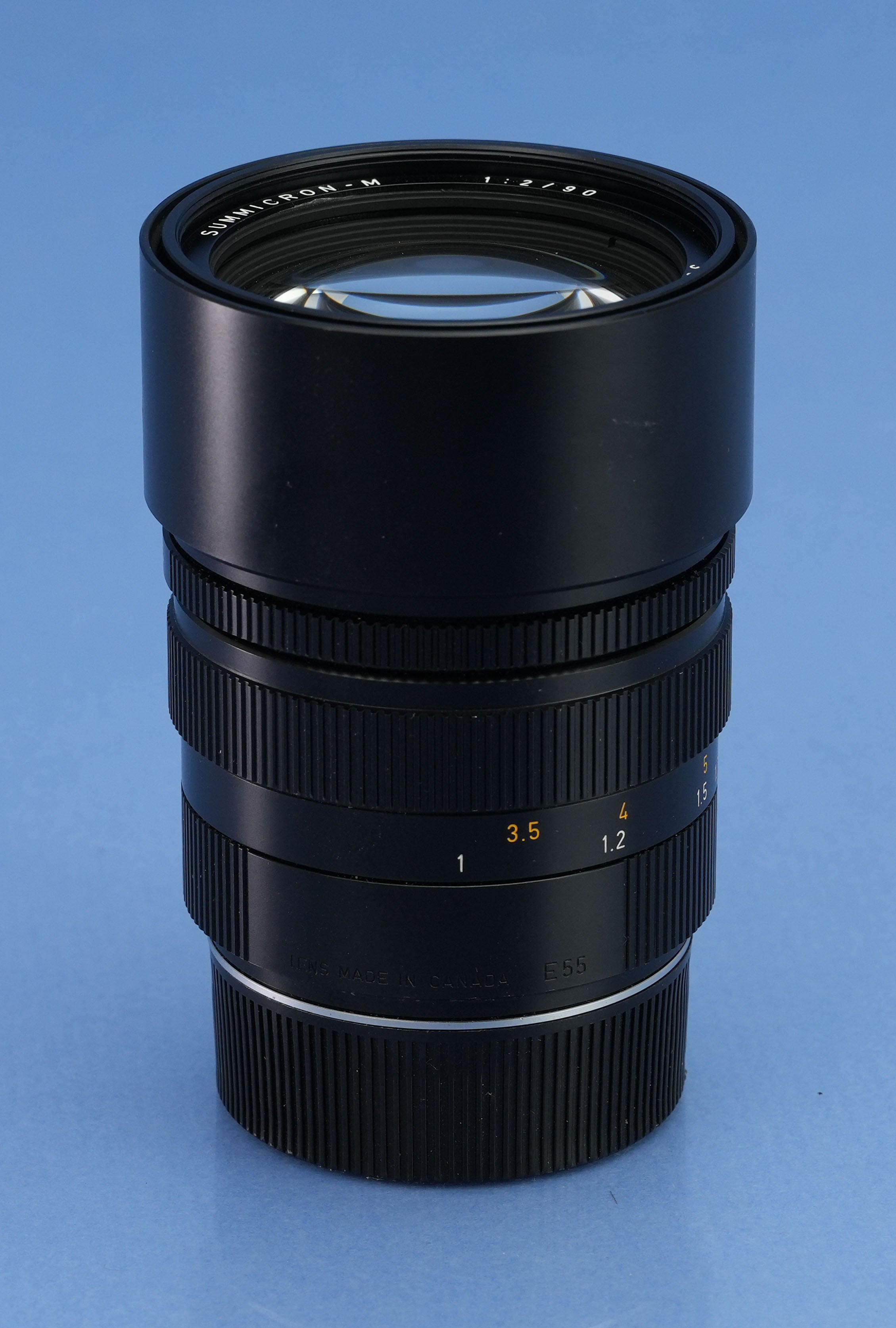 LEICA LEITZ 90MM SUMMICRON-M F2 11136 PRE APO ASPH BLACK CANADA E55 LENS NICE!