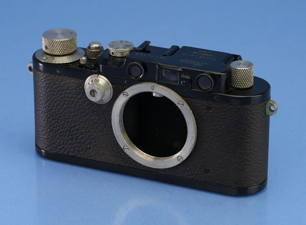 LEICA LEITZ III (MODEL F) LYDRO 1935 BLACK PAINT SM NICKEL CAMERA BODY NICE!
