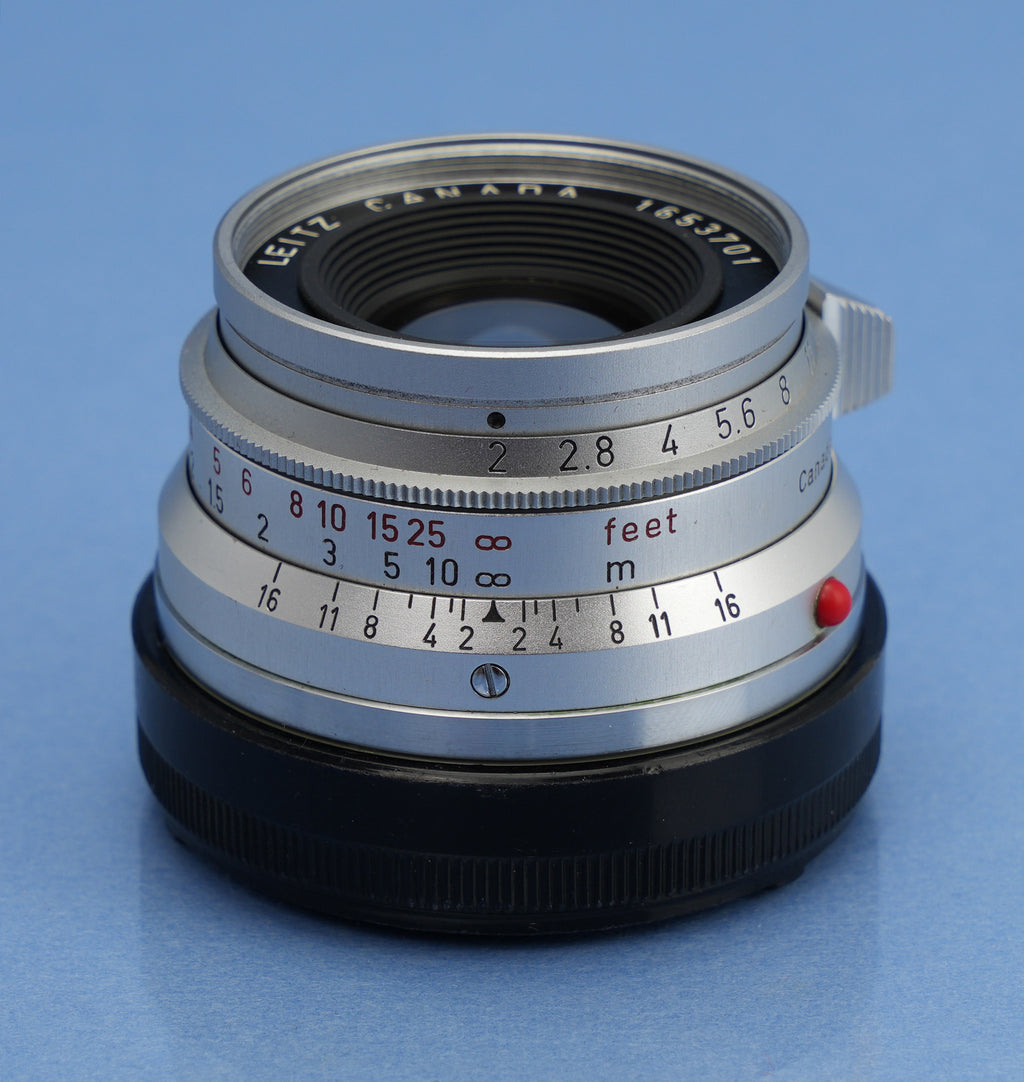 LEICA LEITZ SUMMICRON 35MM F2 M 11308 8 ELEMENT 1ST VERSION CANADA LENS +CAPS