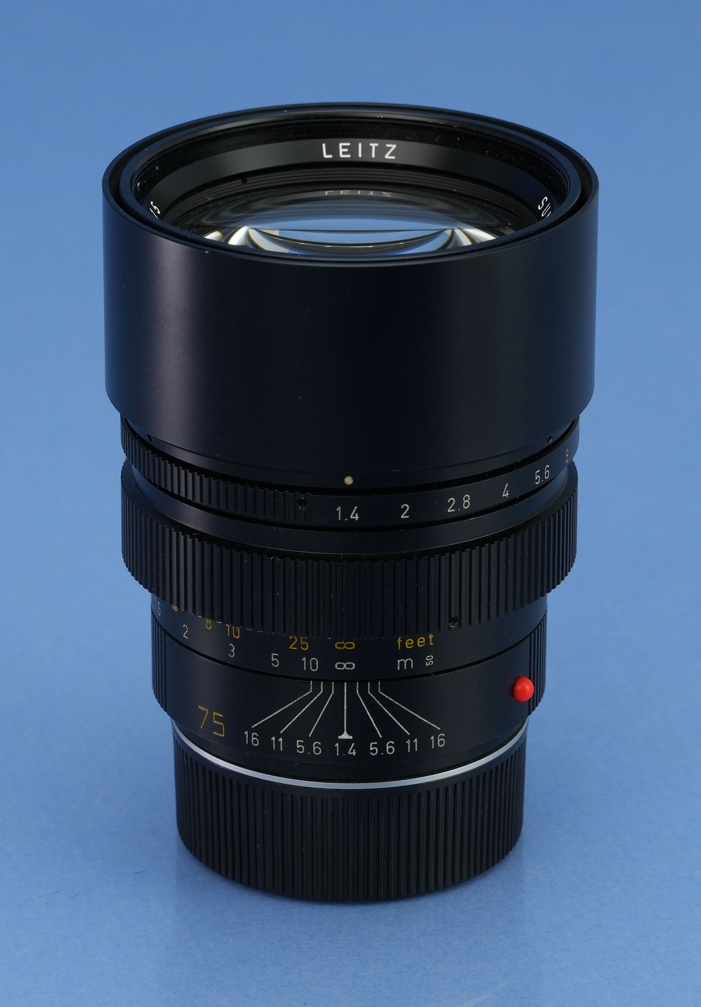 LEICA LEITZ SUMMILUX-M 75MM F1.4 11815 ELC CANADA MANDLER 2nd VERSION LENS NICE!