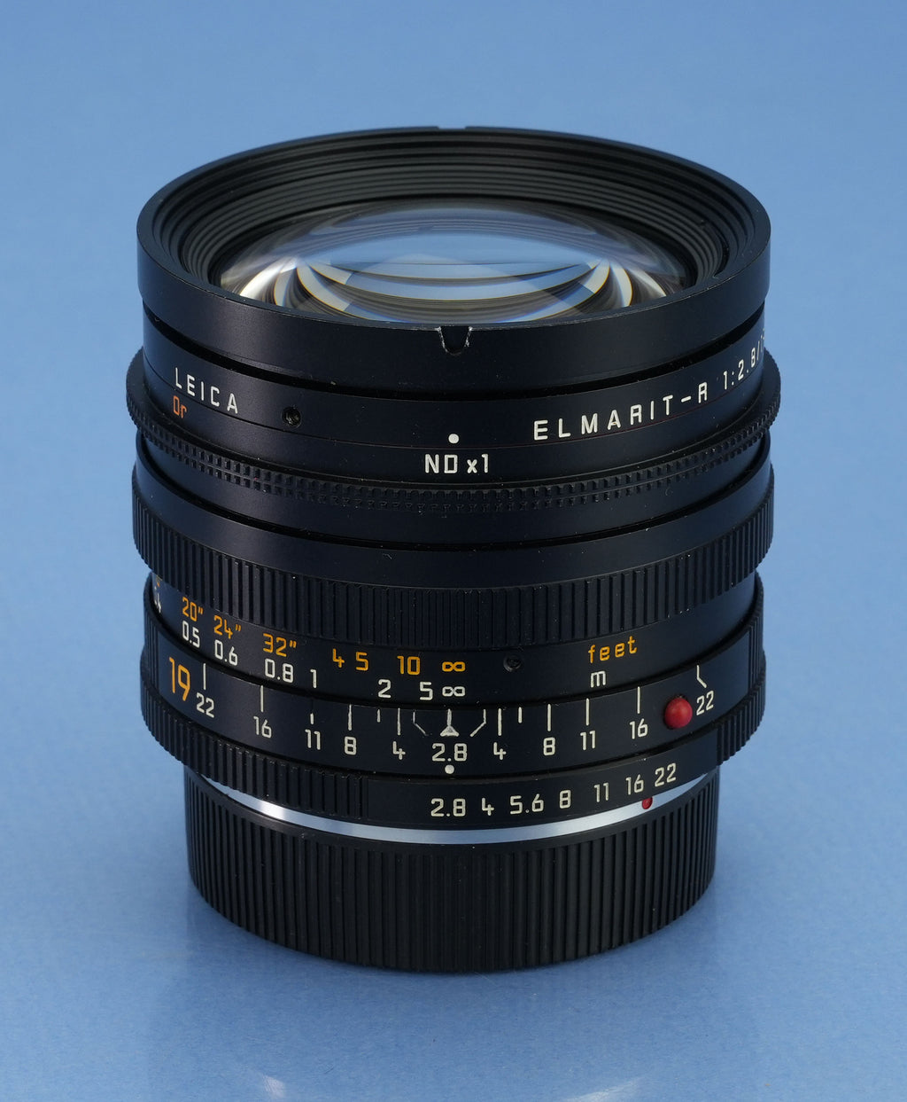 LEICA 19MM ELMARIT-R F2.8 2ND VERSION 3CAM 11258 LENS +12546 SHADE +CAPS NICE!