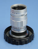 LEICA LEITZ 90MM ELMAR F4 3 ELEMENT ELANG-M CHROME 11830 LENS +BOX LATE # 1965