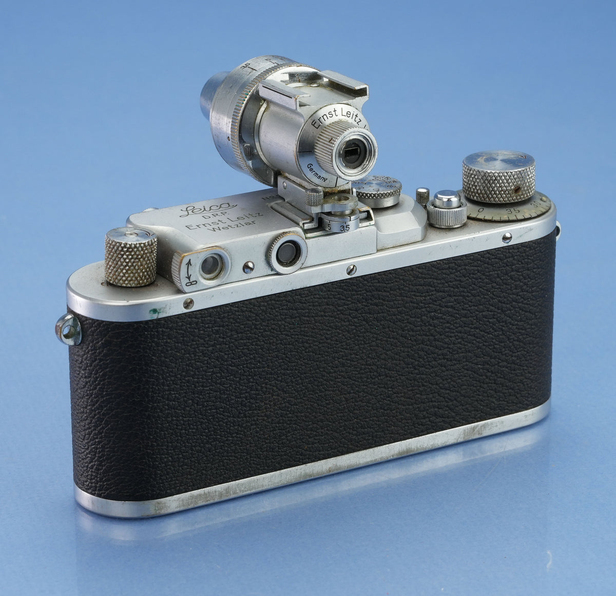 LEICA LEITZ IIIA PRE-WAR AGNOO CHROME RANGEFINDER CAMERA 50MM F3.5 ELMAR LENS