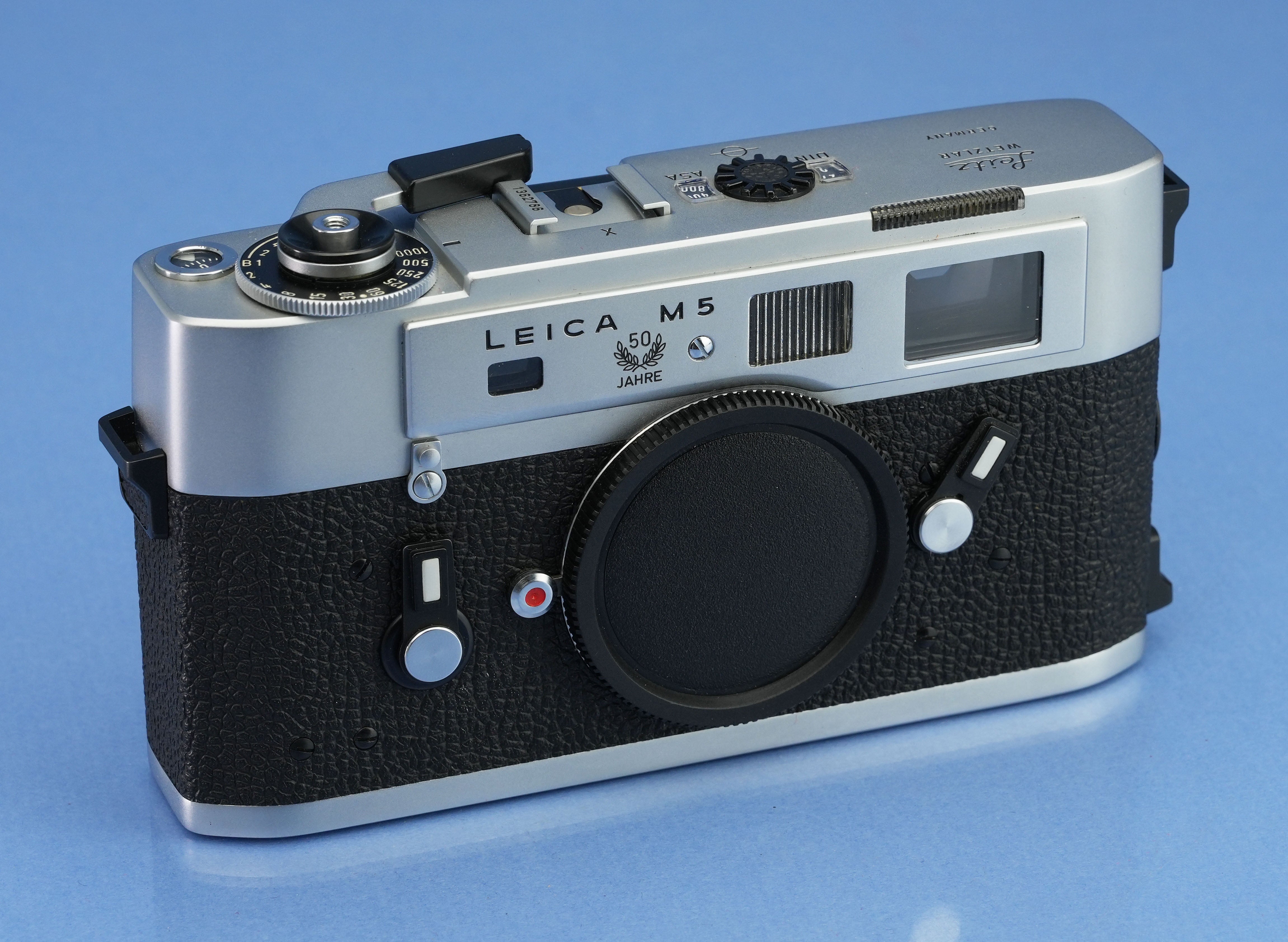 LEICA M5 3 LUG 50 JAHRE SILVER CHROME CAMERA BODY 10501 +BOX +CAP