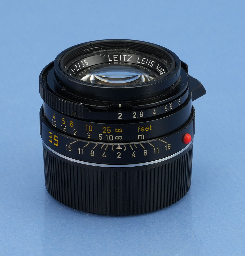 LEICA 35MM F2 SUMMICRON-M E39 4TH V 11310 CANADA LENS +SHADE +BOX KING OF BOKEH