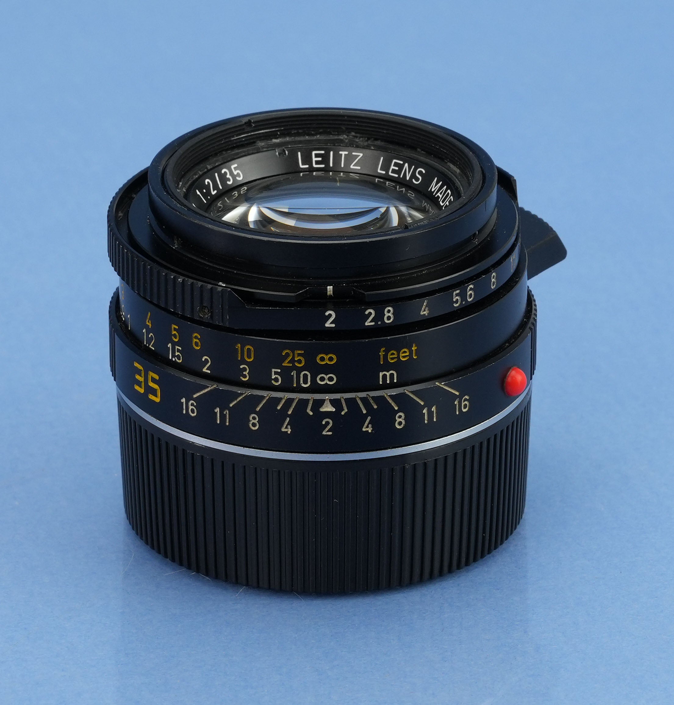 LEICA 35MM F2 SUMMICRON-M E39 4TH V 11310 CANADA LENS +SHADE +BOX KING OF BOKEH