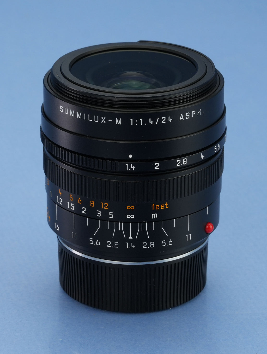 LEICA LEITZ SUMMILUX-M 24MM F1.4 ASPH 11601 LENS +CAPS +SHADE +BOX +PAPERS MINT