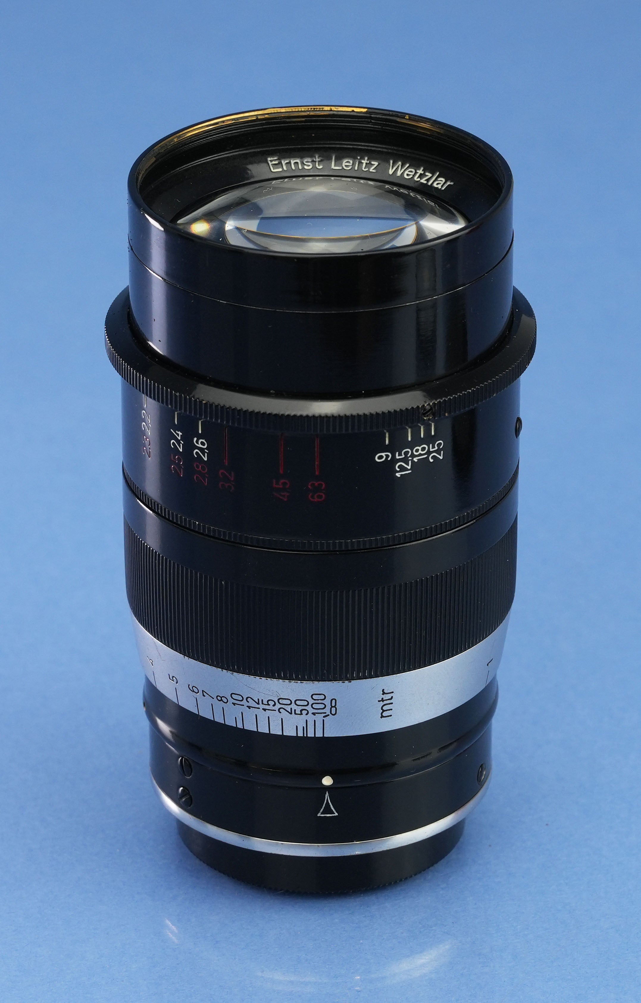 LEICA LEITZ 90MM THAMBAR F2.2 BLACK PAINT LENS +CENTER FILTER +HOOD +CAPS +BOX