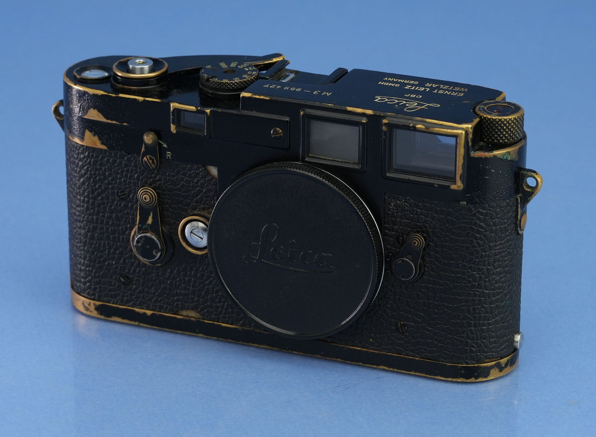 LEICA LEITZ M3 EARLY BLACK PAINT IGEMO RANGEFINDER CAMERA BODY #959427 RARE!