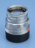 LEICA LEIZT 50MM SUMMICRON-M F2 11615 CHROME M 50 JAHRE LENS +CAPS +SHADE RARE!