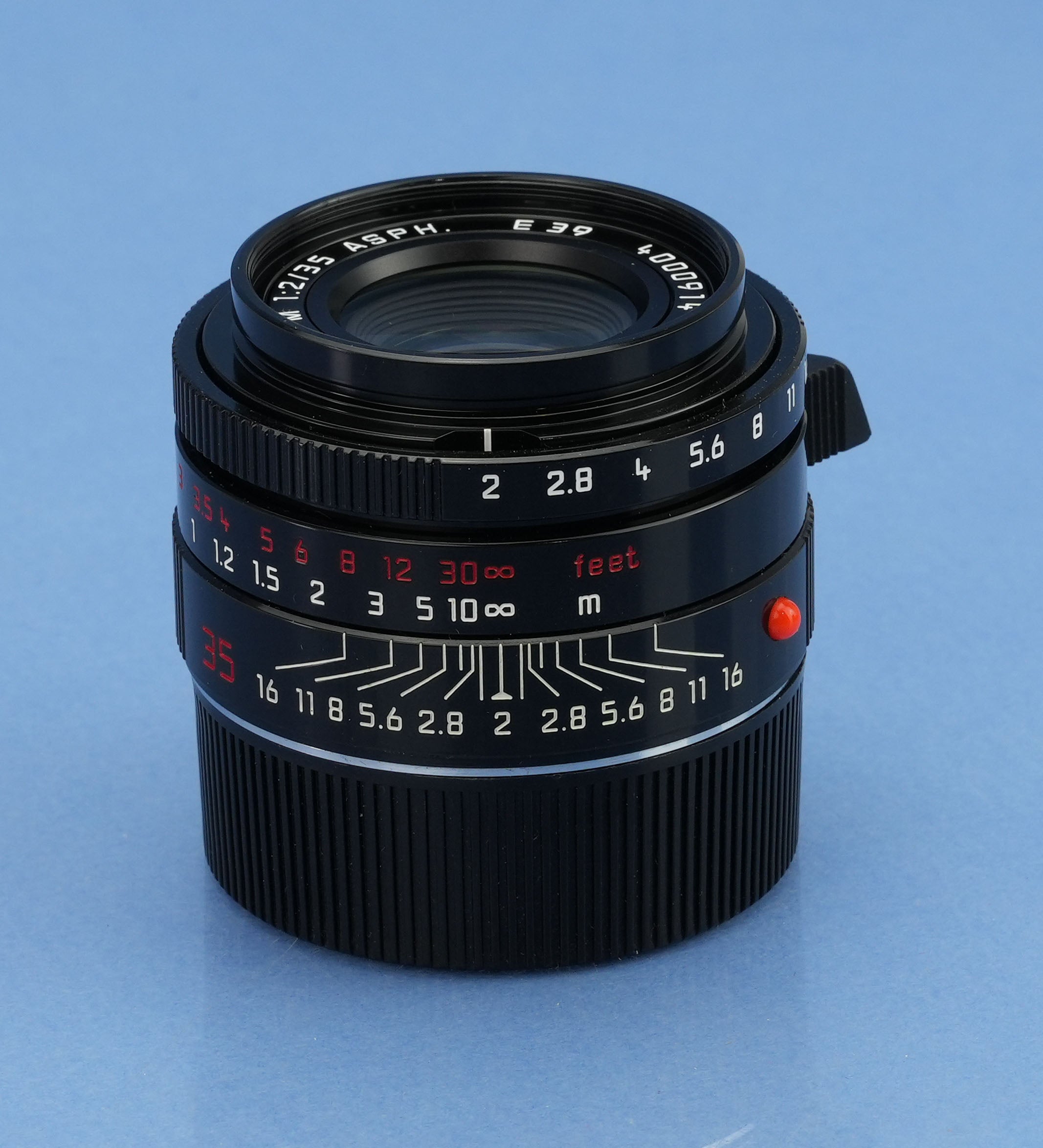 LEICA 35MMM SUMMICRON-M F2 ASPH 11611 BLACK PAINT MILLENNIUM LENS SET MINT +BOX!