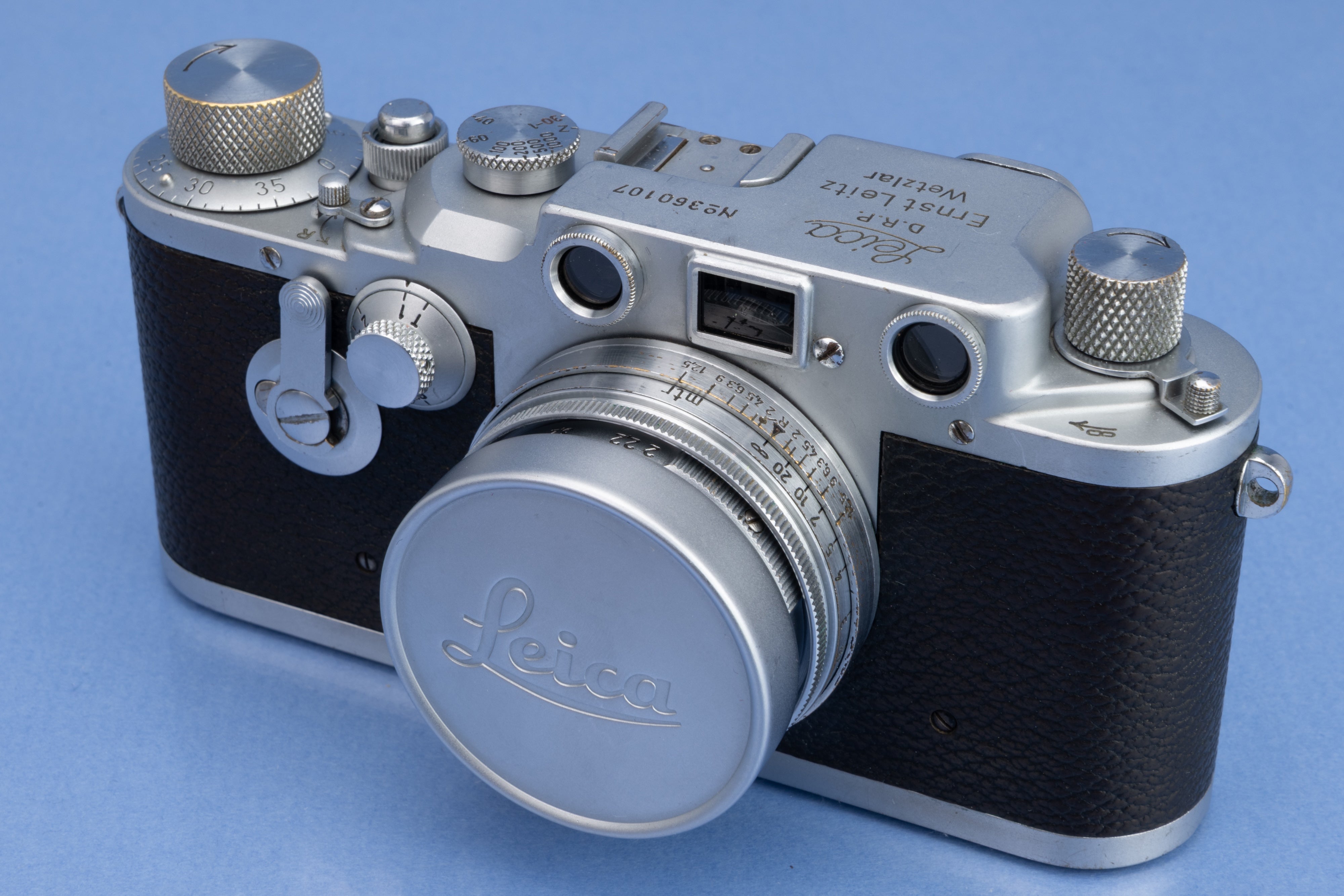 LEICA LEITZ ORIGINAL IIID RANGEFINDER CAMERA BODY #360107 +50MM F2