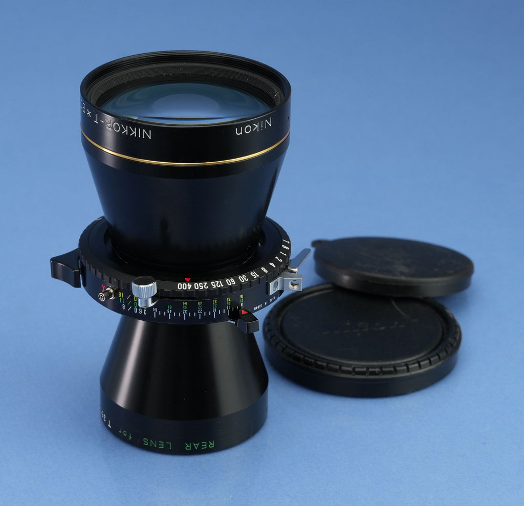 NIKON NIKKOR-T ED 360MM F8 4X5 CONVERTIBLE LENS SET +500mm F11 +BOX +COPAL MINT!