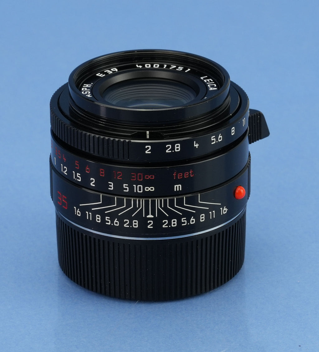 LEICA 35MMM SUMMICRON-M F2 ASPH 11611 SCHWARZ LACKIERTES MILLENNIUM-OBJEKTIVSET, NEUWERTIG + BOX!