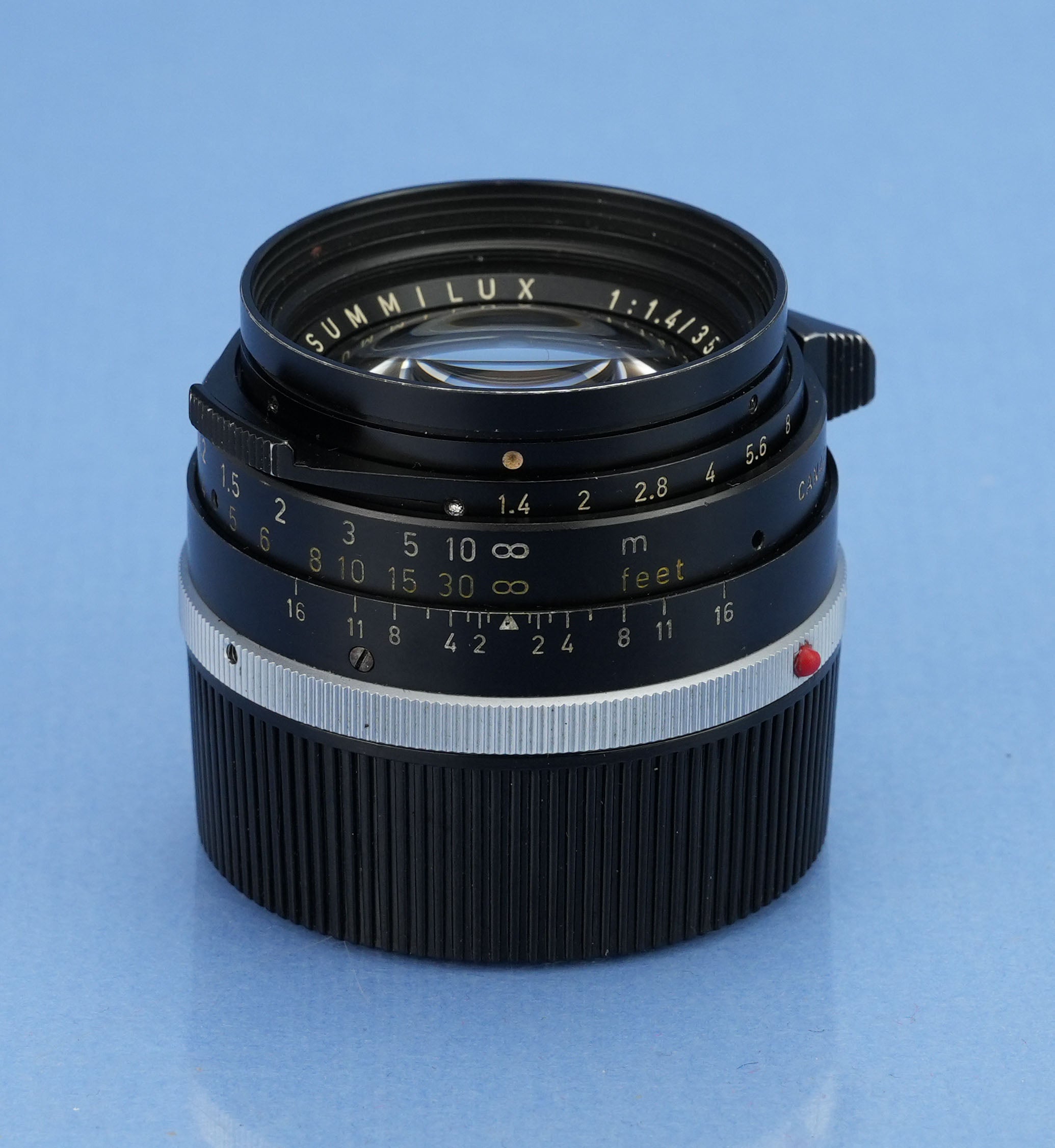 LEICA LEITZ 35MM SUMMILUX F1.4 M PRE ASPH/ STAHLFASSUNG 11870 SCHWARZE LACKIERUNG LINSE SELTEN