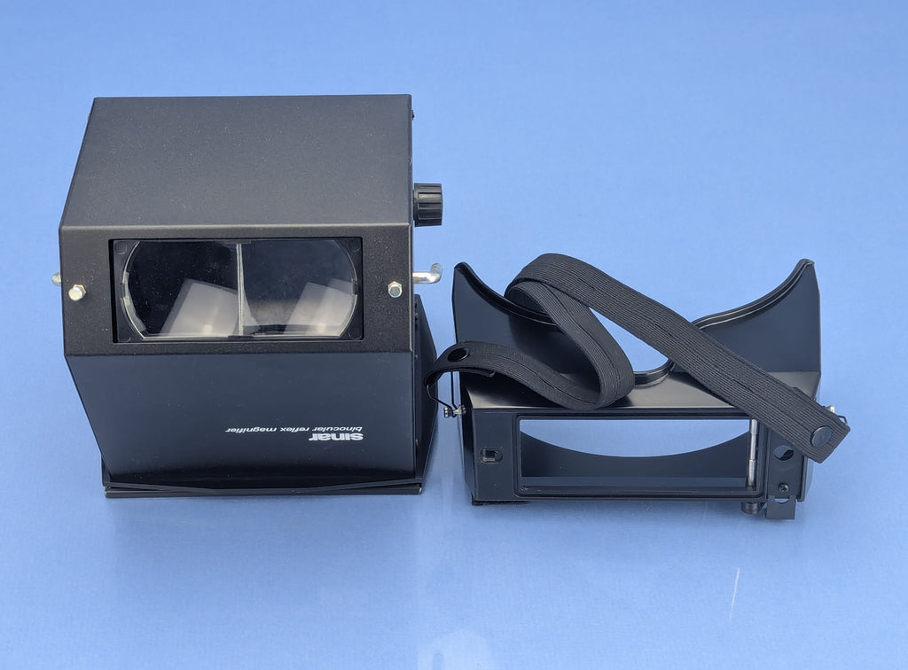 SINAR 2-TEILIGE F, F2, P, P2 X KAMERA 4X5 SPIEGEL FERNGLAS REFLEX LEGENDE REIN