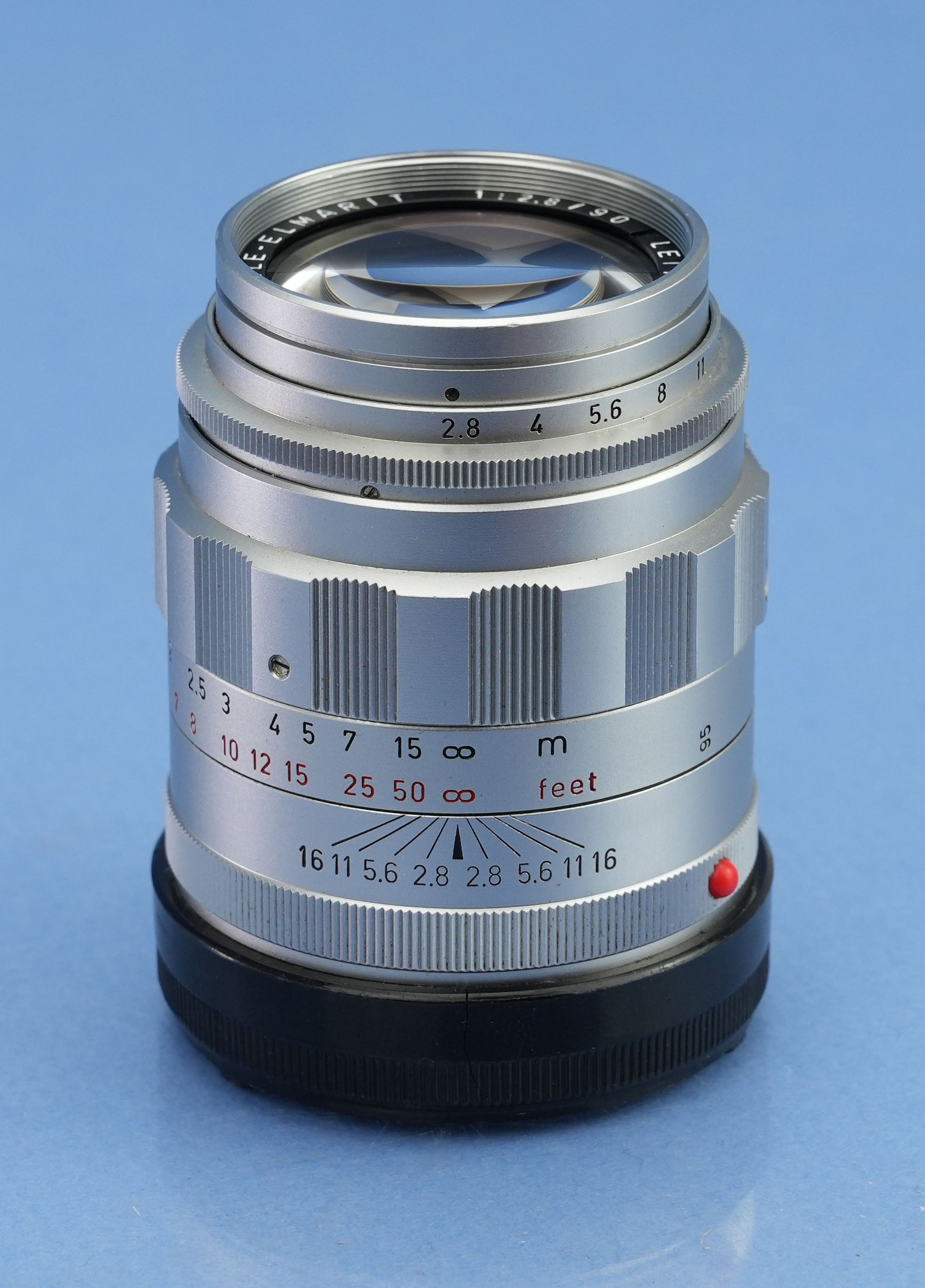 LEICA LEITZ 90MM TELE-ELMARIT F2.8 1ST V CHROME 11800 M LENS +BOX