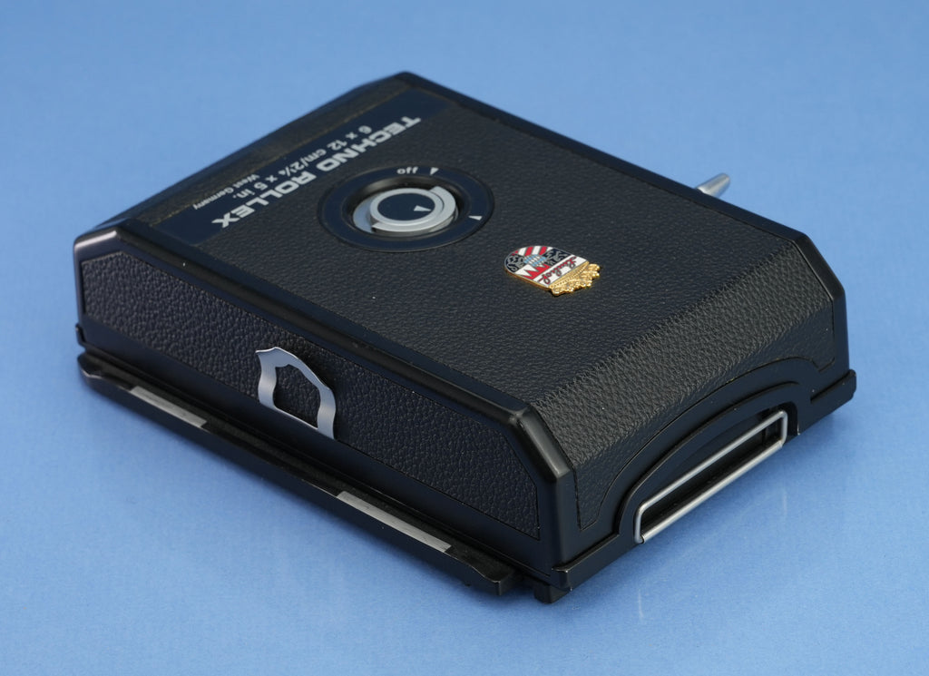 LINHOF TECHNO ROLLEX 6X12 ROLLFILM TECHNIKA PANORAMIC GRAFLOCK BACK 4X5 MINT!