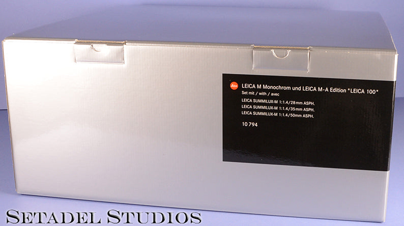 LEICA LEITZ 10794 M EDITION 100 M MONOCHROM/M-A W/ SUMMILUX-M NIB