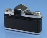 NIKON F APOLLO LATE # CHROME SLR CAMERA BODY +PENTA PRISM +50MM F2 NIKKOR-S LENS