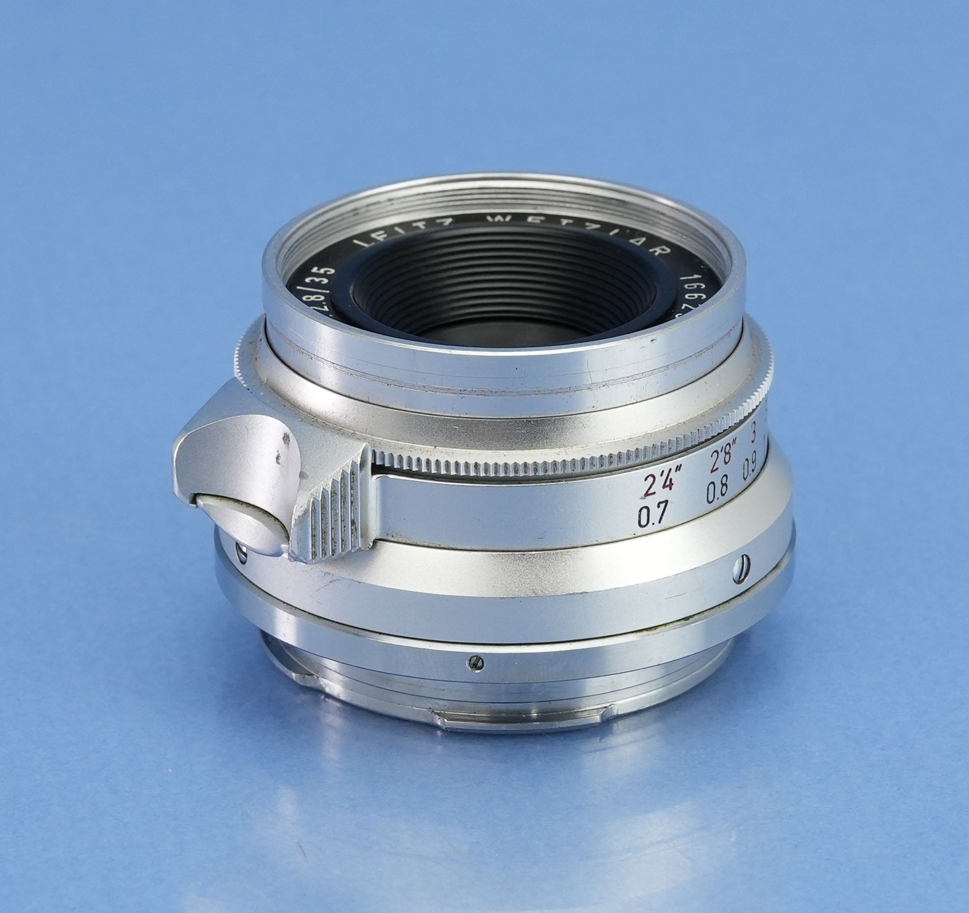 LEICA LEITZ 35MM SUMMARON F2.8 11306 M M2 M4 6 ELEMENT LENS +CAP EARLY STEEL RIM