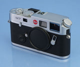LEICA LEITZ M7 0.72 SILVER CHROME 10504 RANGEFINDER CAMERA BODY +BOX CLEAN NICE