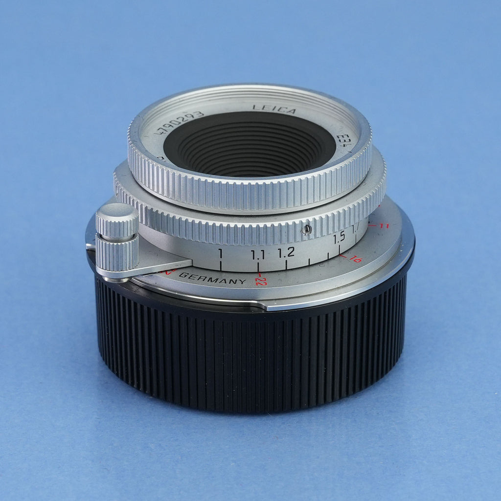 LEICA LEITZ 28MM SUMMARON-M F5.6 CHROME 11695 6BIT M LENS +CAPS +SHADE MINT!