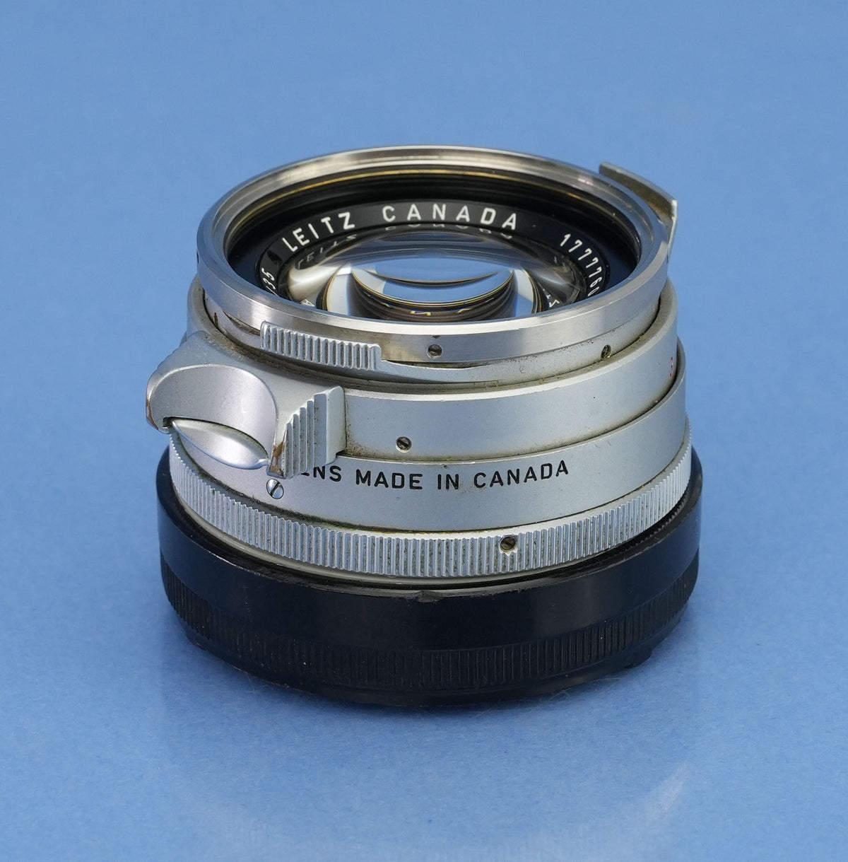 LEICA LEITZ 35MM SUMMILUX F1.4 11869 1ST V STEEL RIM LENS +CAPS PERFECT GLASS!