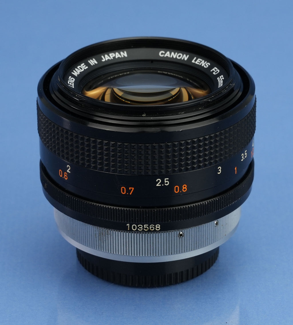CANON 55MM F1.2 FD SSC ASPHERICAL ASPH SLR FD MOUNT OBJEKTIV + OBJEKTIVDECKEL + BS-58 GEGENBLENDE