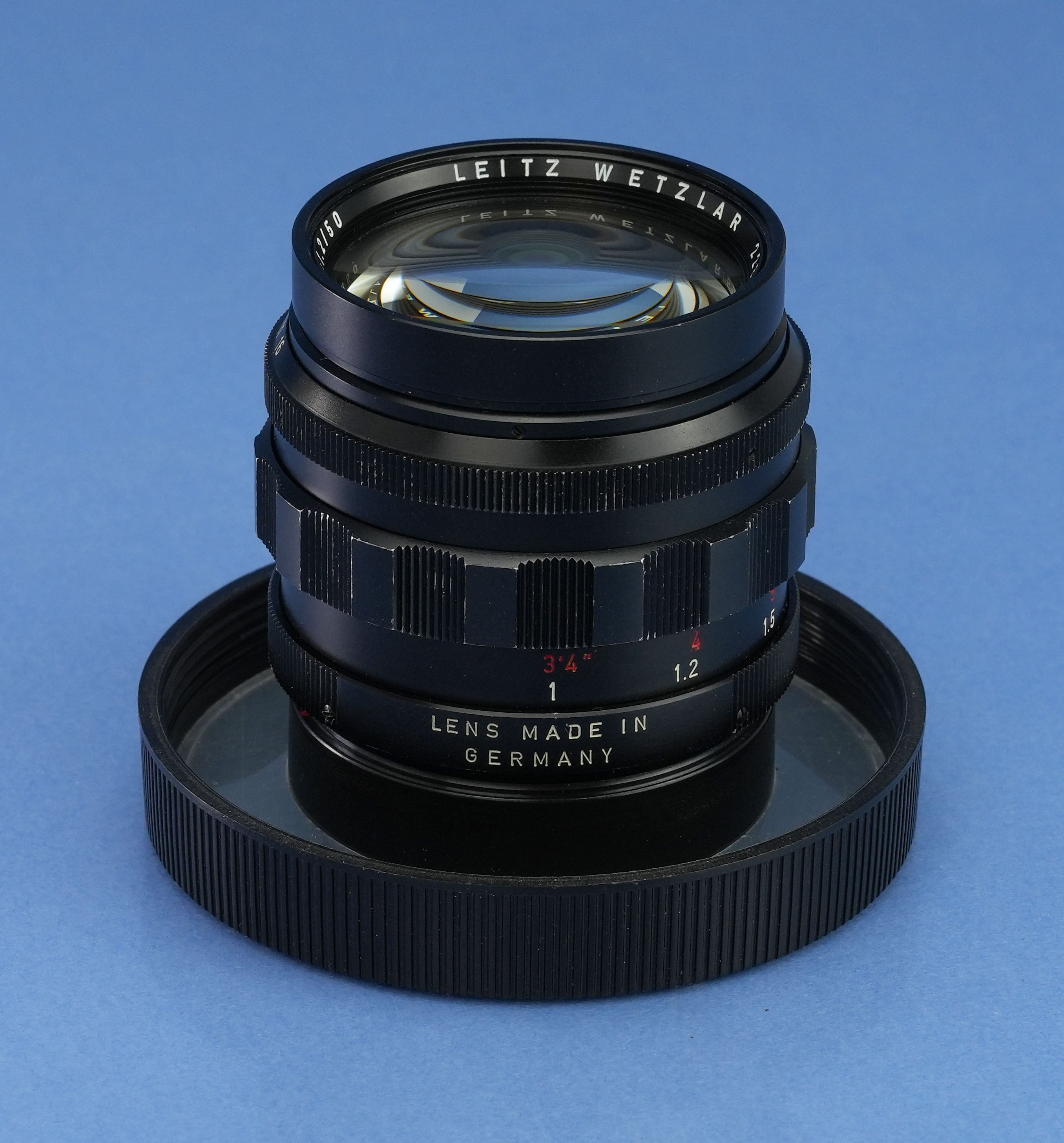 LEICA LEITZ NOCTILUX 50MM F1.2 11820 VINTAGE M LENS +12503 SHADE +CAPS VERY NICE