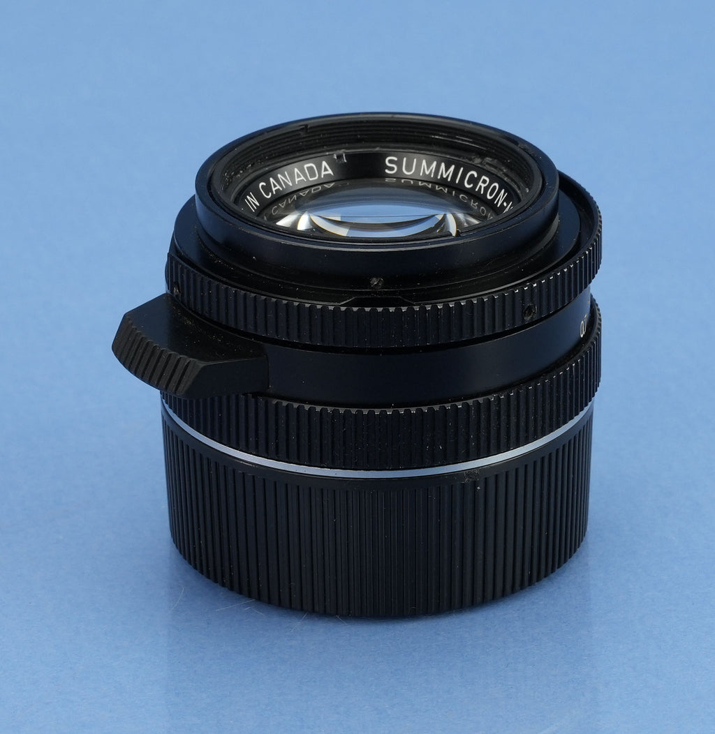 LEICA 35MM F2 SUMMICRON-M E39 4TH V 11310 CANADA LENS +SHADE +BOX KING OF BOKEH