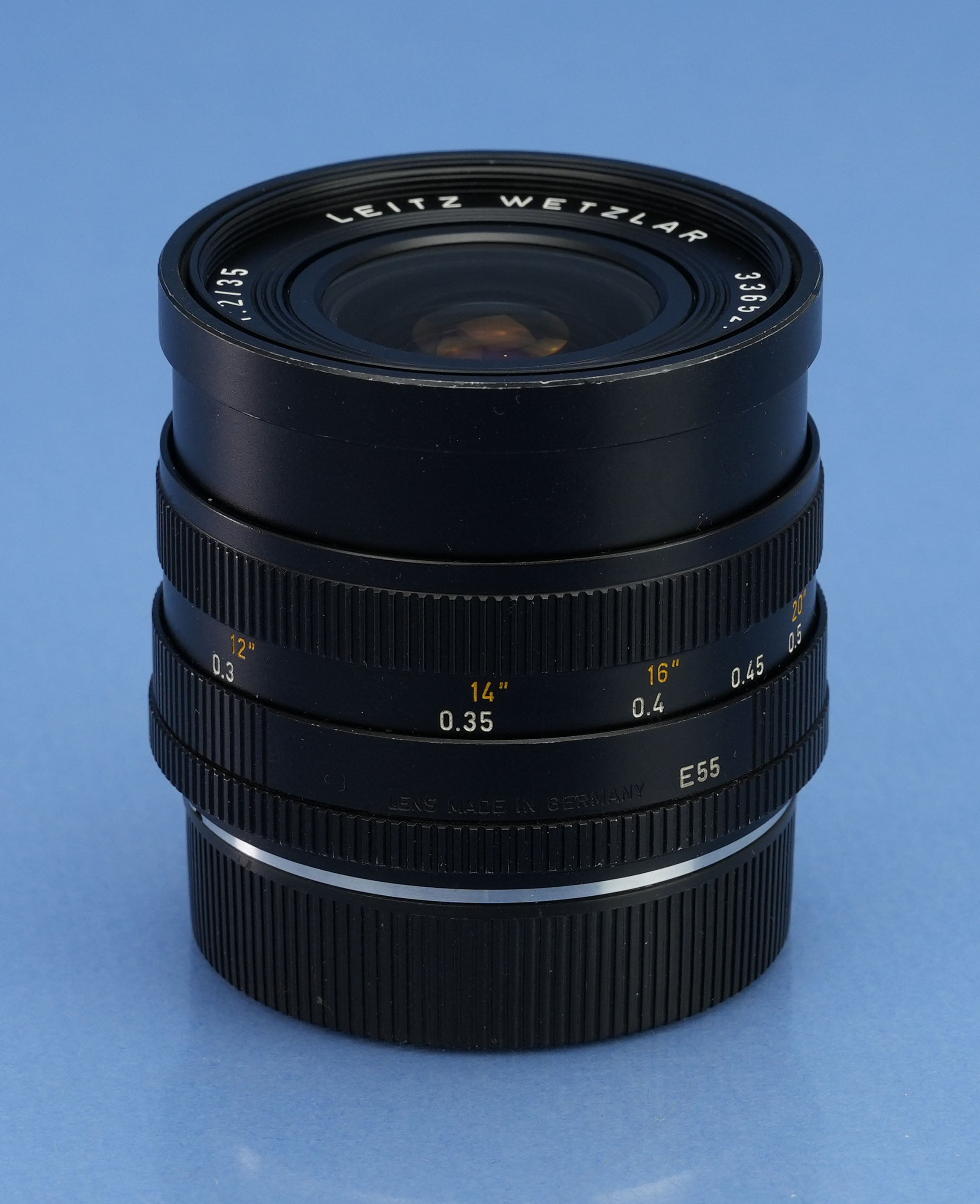 LEICA LEITZ 35MM SUMMICRON-R F2 3 CAM 11115 2nd V LENS +BOX +CASE +CAPS CLEAN!