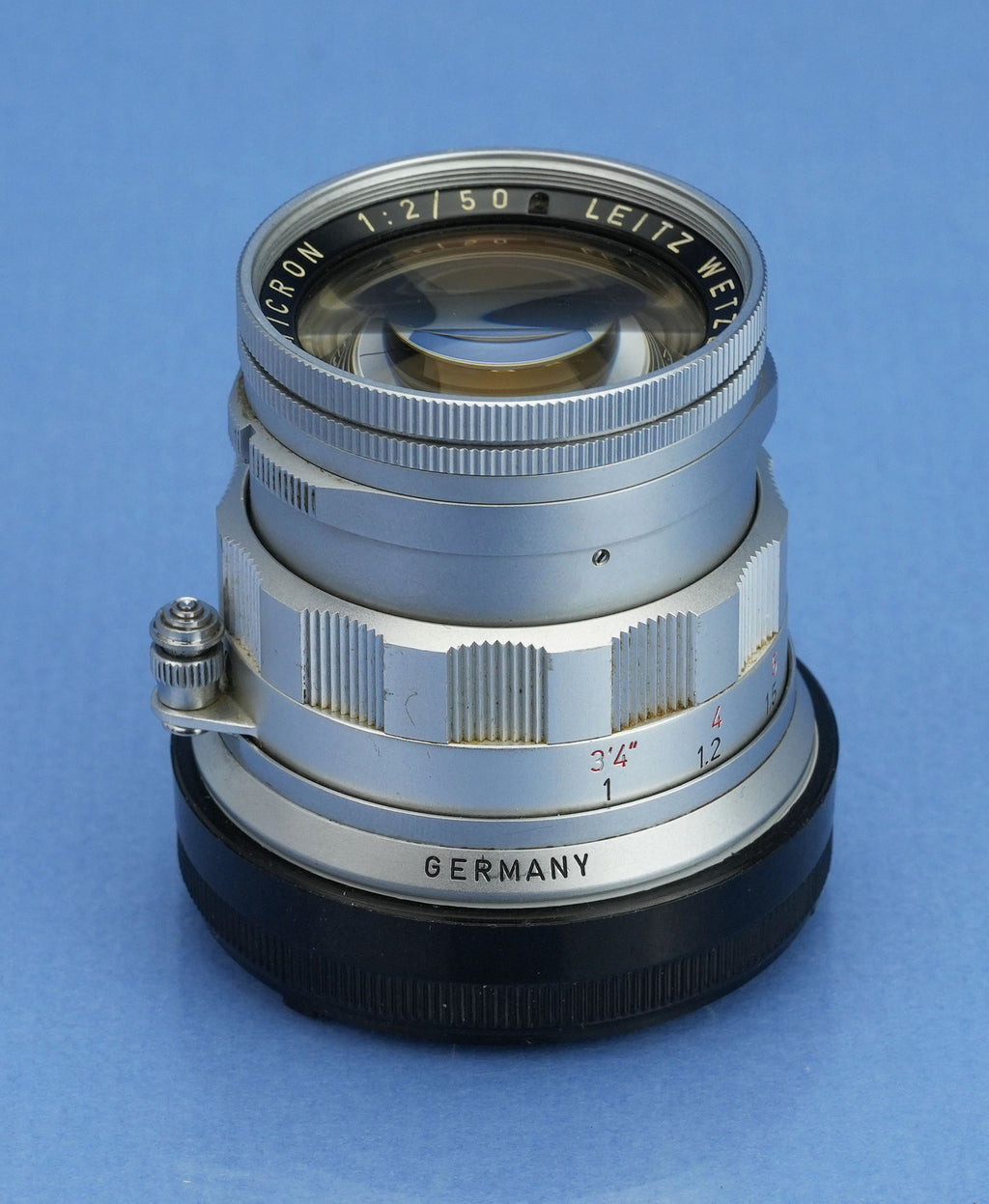 LEICA LEITZ 50MM SUMMICRON F2 11818 RIGID DUAL SCALE LENS LATE SERIAL # +CAPS