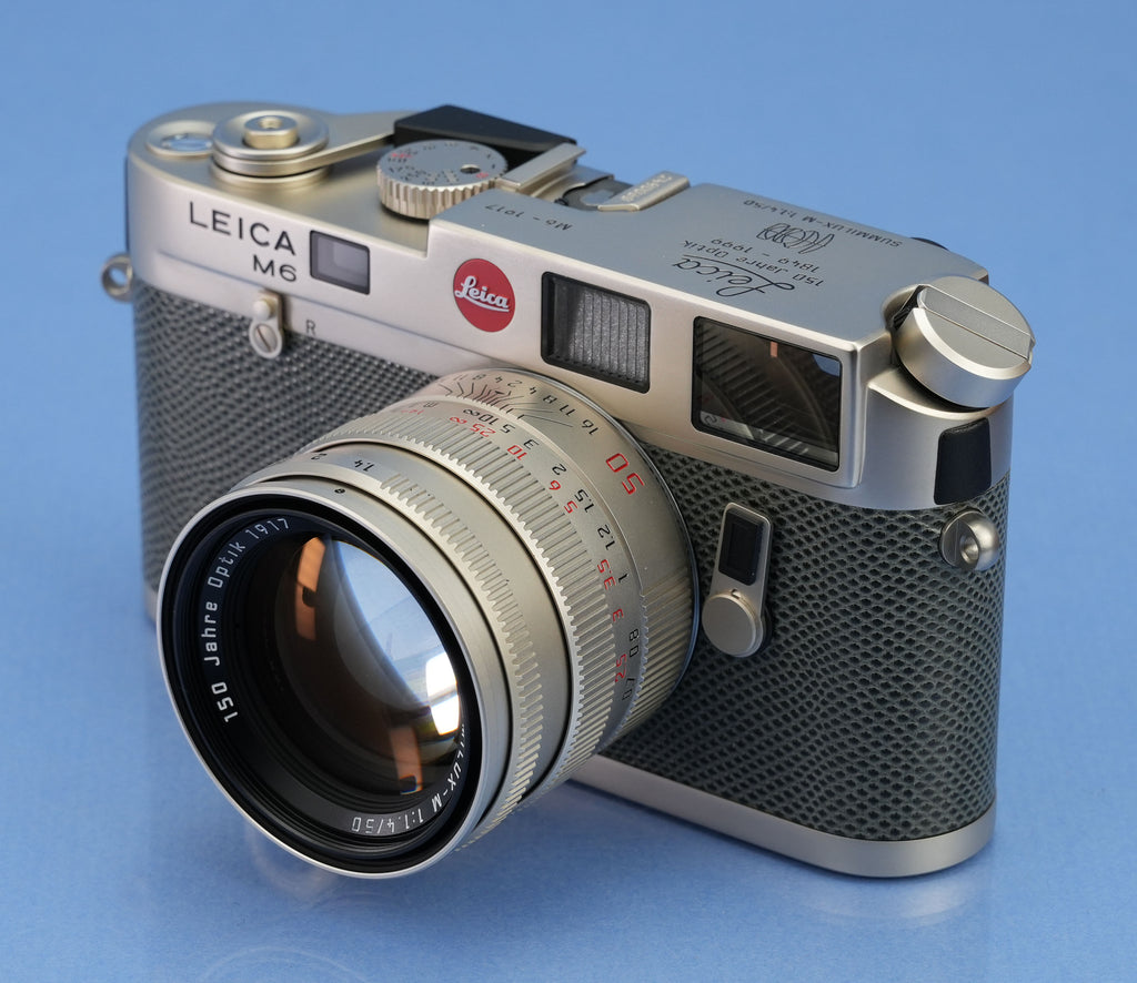 LEICA M6 PLATINUM 10482 150 JAHRE OPTIK KAMERA + 50MM SUMMILUX F1.4 OBJEKTIV um 1917