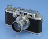LEICA IIIA (MODEL G) SM CHROME CAMERA +50MM SUMMAR F2 LENS +CAP NICE SET!