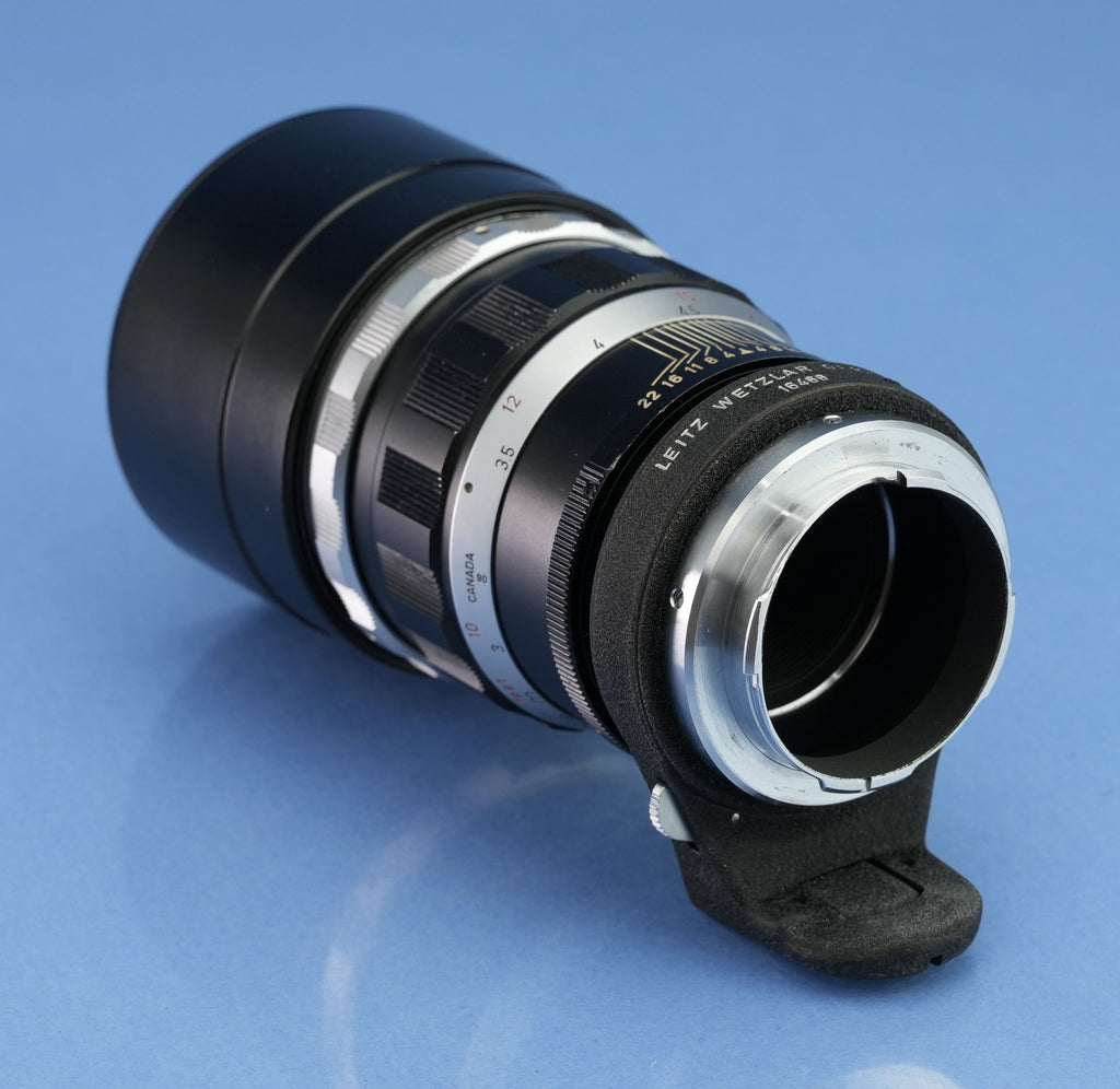 LEICA 200MM TELYT F4 VISOFLEX VISO LENS 11063 TELOO +16466 OUBIO +CAPS NICE!