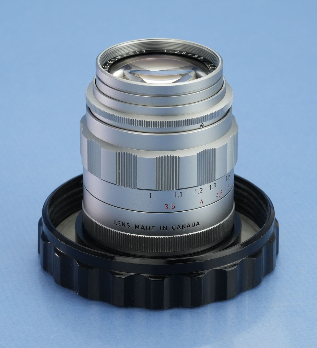 LEICA LEITZ 90MM TELE-ELMARIT F2.8 1ST VERSION EARLY # FAT CHROME 11800 M LENS +