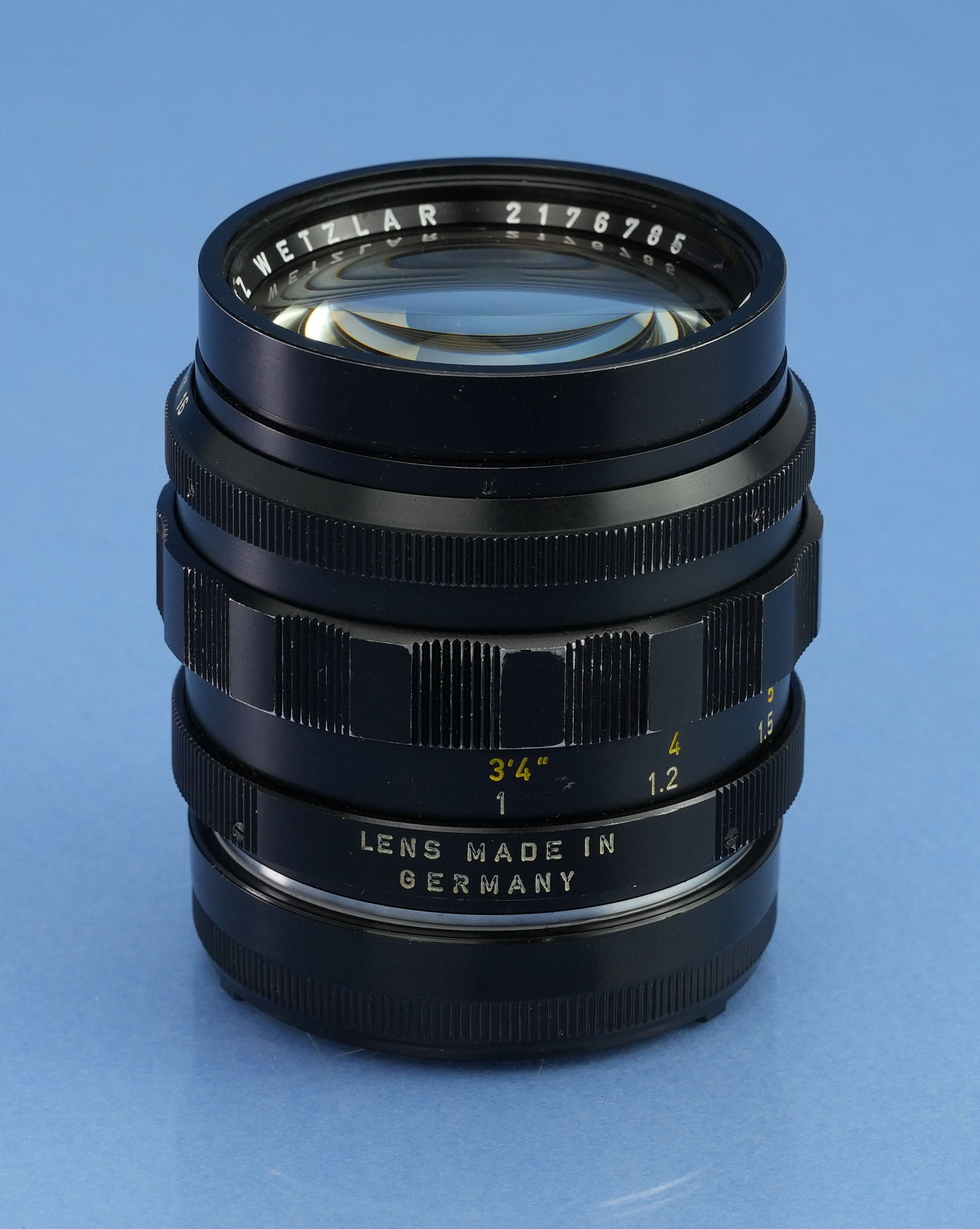 LEICA NOCTILUX 50MM F1.2 11820 OBJEKTIV + UMSPIEGEL, SELTENE ERSTE BANKE, FRÜHE AUSFÜHRUNG MIT DICKEM RAND