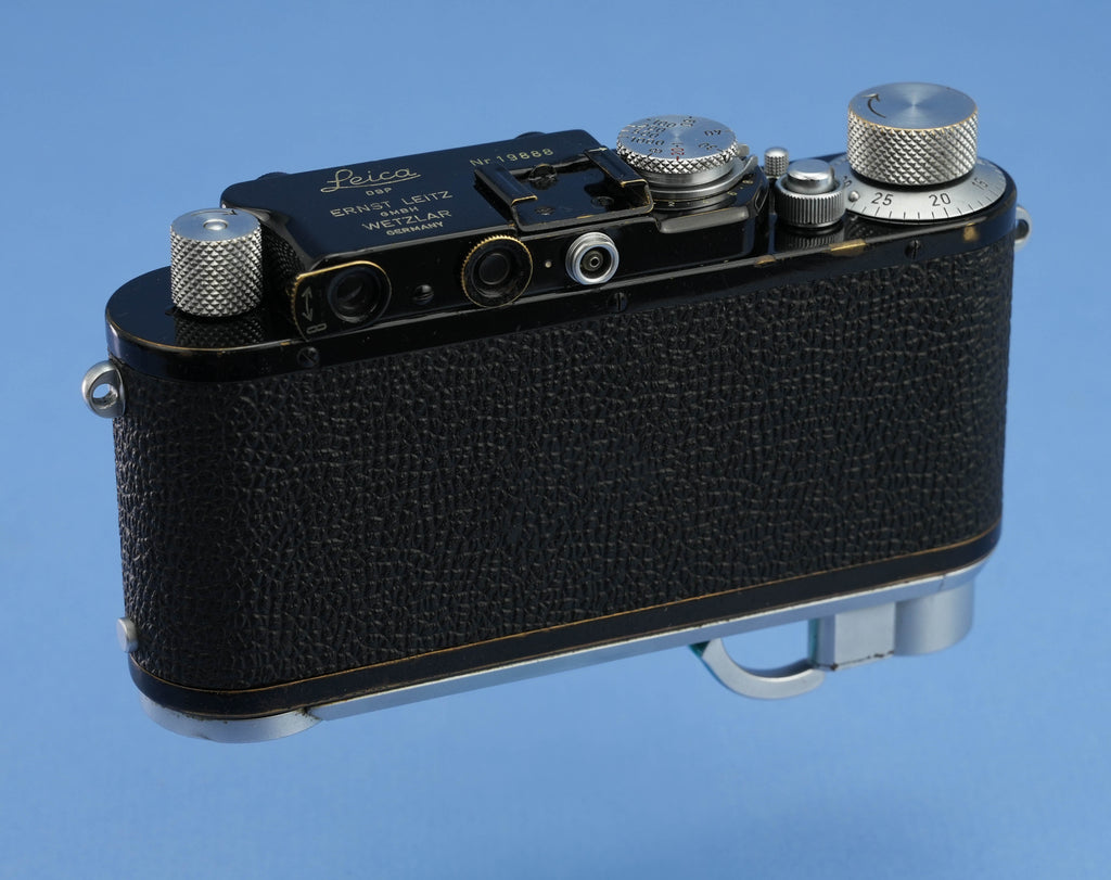 LEICA IA #19888 CONVERTED IIIF BLACK PAINT CAMERA +SCNOO RARE WINDER +CAP RARE!