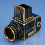 HASSELBLAD 503CX 50TH GOLD BLUE SUPREME CAMERA +80MM CF +A12 +BOX NEW OLD STOCK!