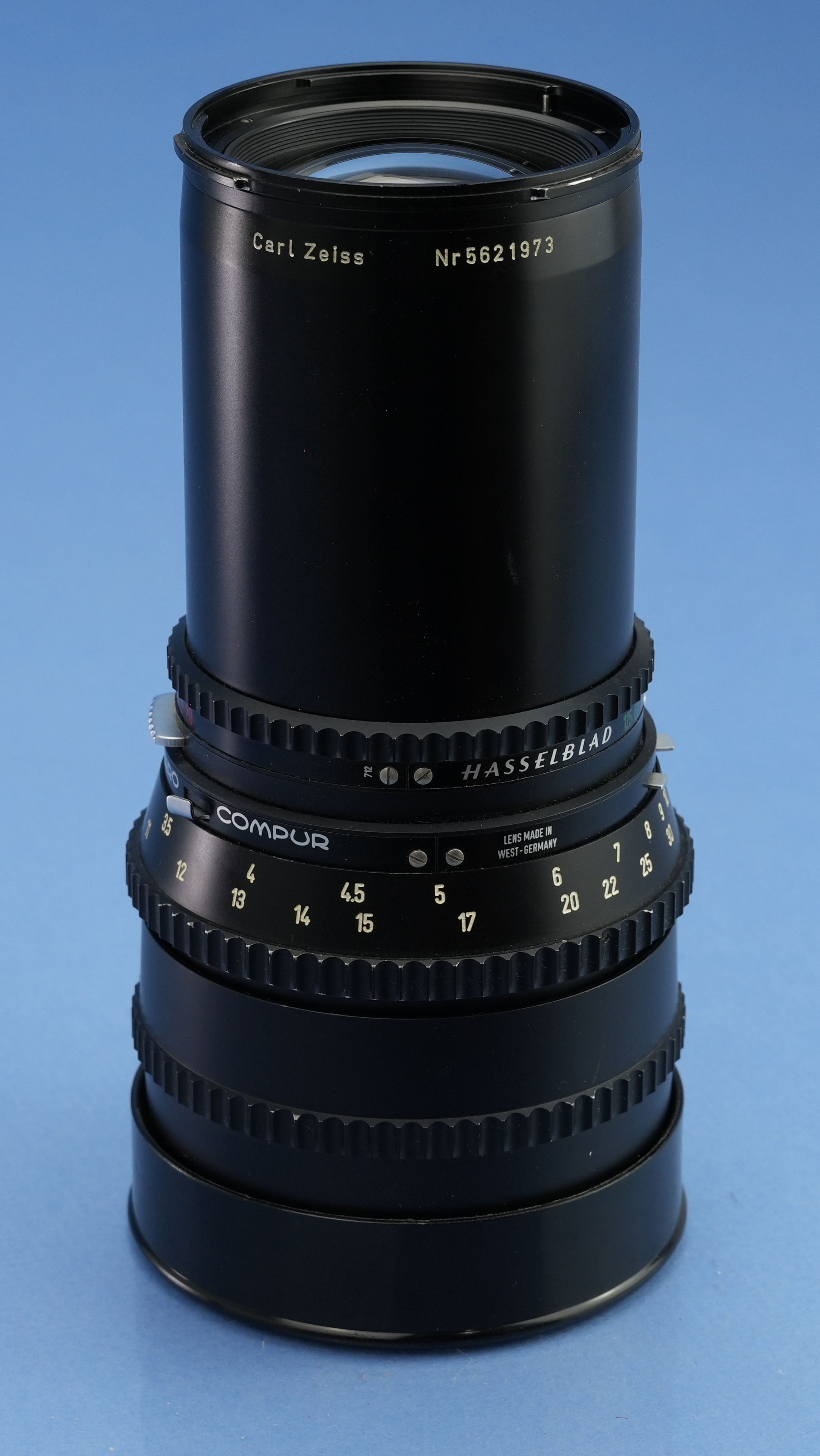 HASSELBLAD 250MM ZEISS SONNAR SUPERACHROMAT RARE BLACK RING F5.6 C LENS +CAPS