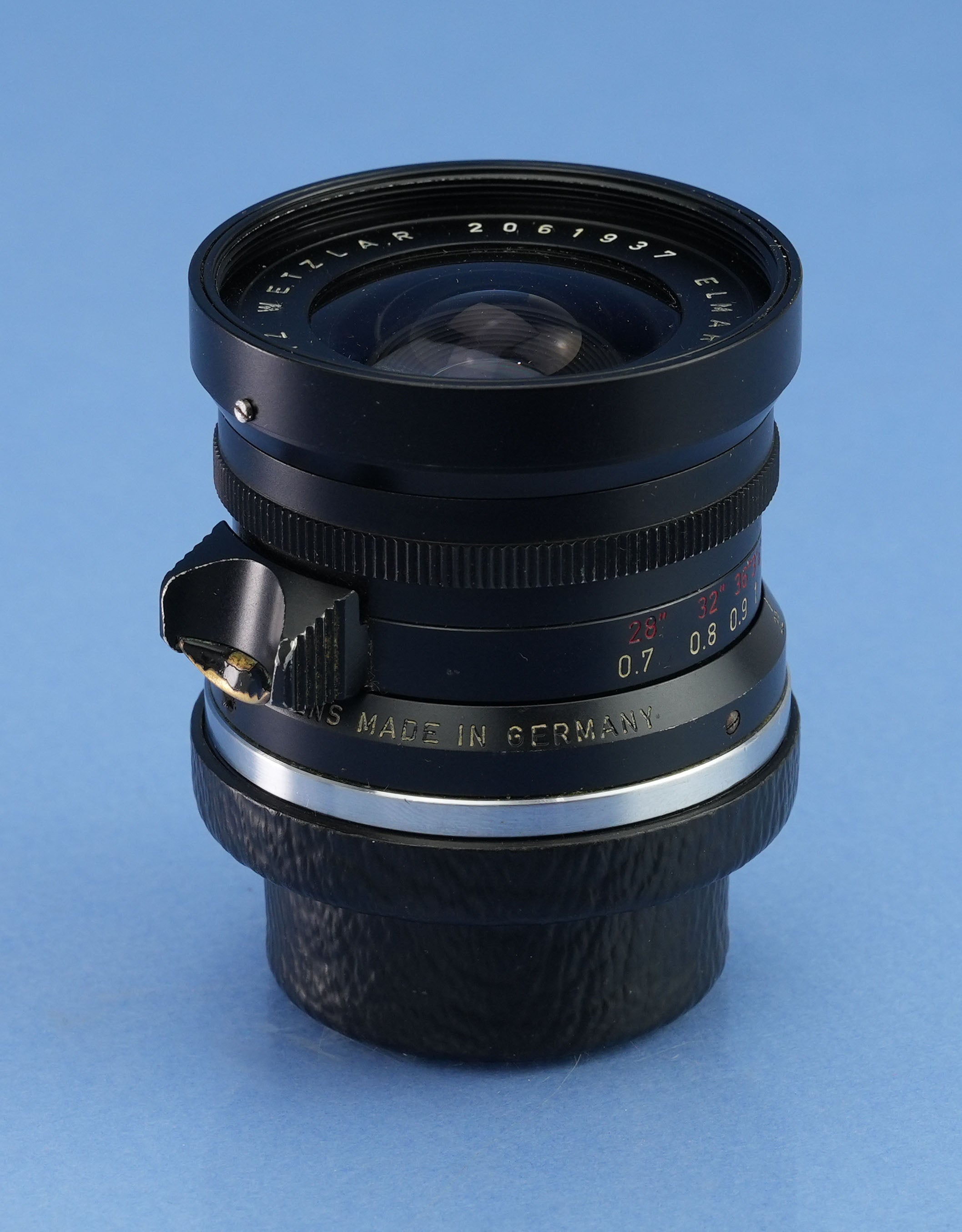 LEICA 28MM ELMARIT M F2.8 FRÜHE 1. AUSFÜHRUNG V 9 ELEMENTE SCHWARZ LACKIERT 11801 OBJEKTIV DEUTSCHLAND