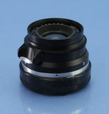 LEICA 35MM SUMMICRON F2 M2/M4 11307 1ST VERSION BLACK PAINT 8 ELEMENT LENS +CAPS