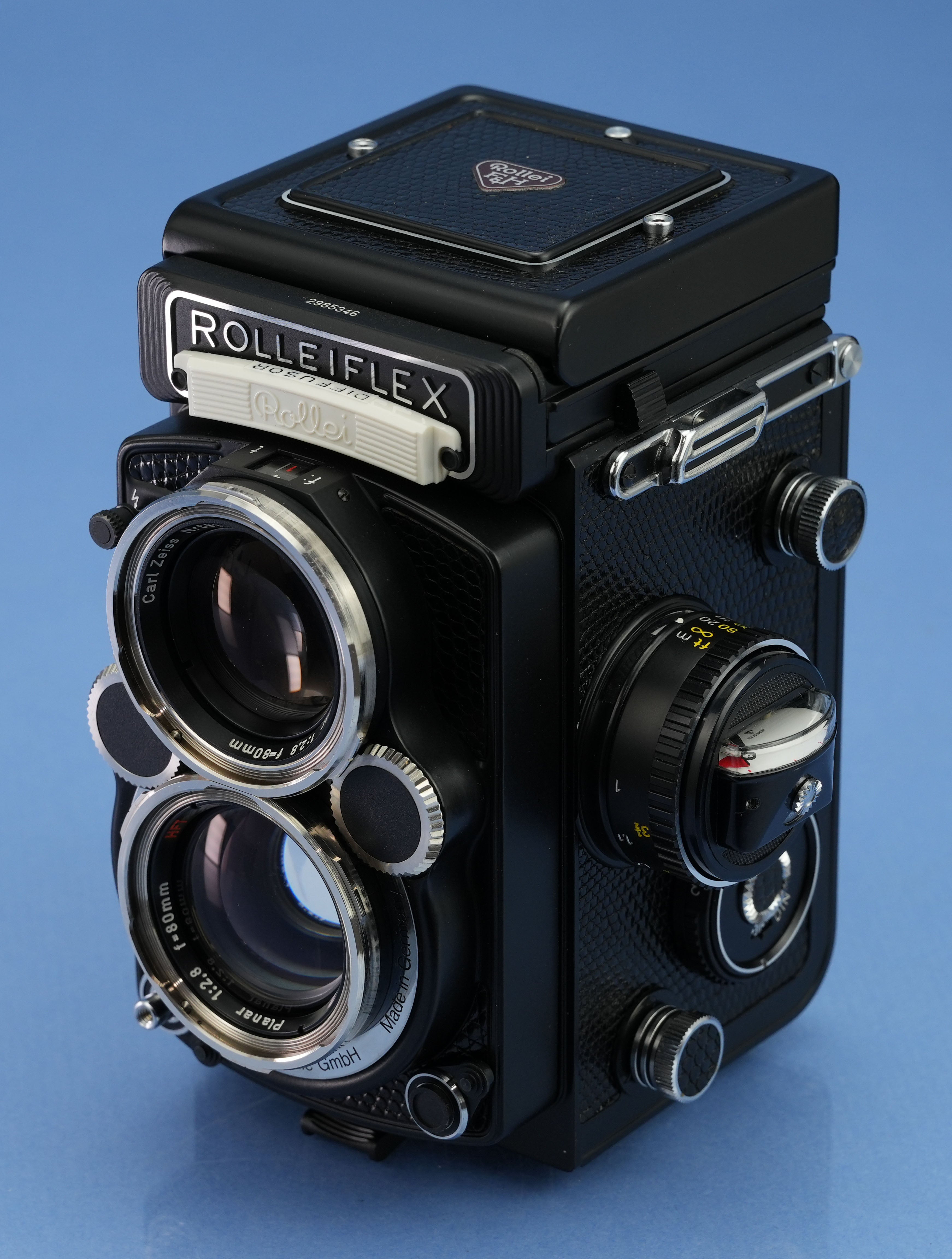 ROLLEI ROLLEIFLEX 2.8F HFT PLANAR PLATIN PLATINUM LIMITED TLR-KAMERA NEUWERTIG UND SELTEN!