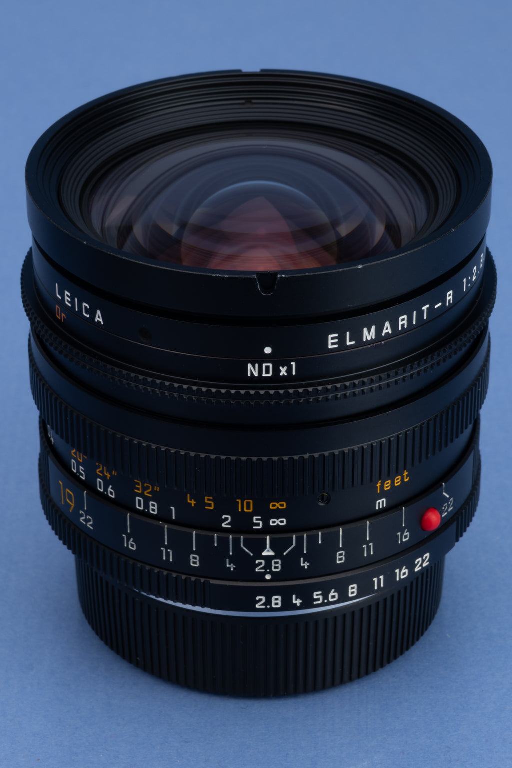 LEICA 19MM ELMARIT-R F2.8 2ND VERSION 3CAM 11258 LENS +12546 SHADE +CAPS NICE!
