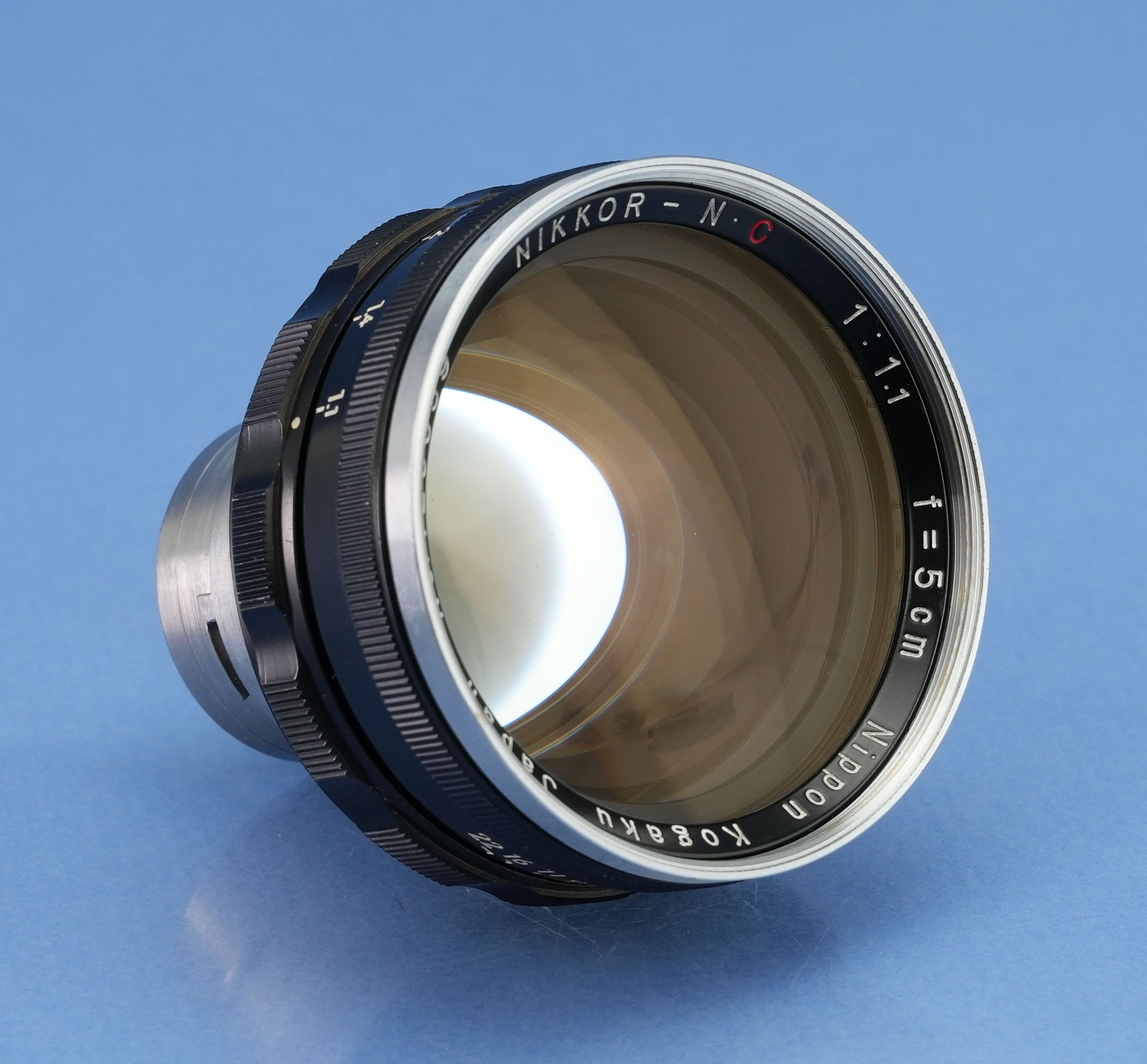 NIKON NIKKOR-N .C 50MM F1.1 NOCTILUX S INTERNAL MOUNT BLACK LENS +CAPS +RARE