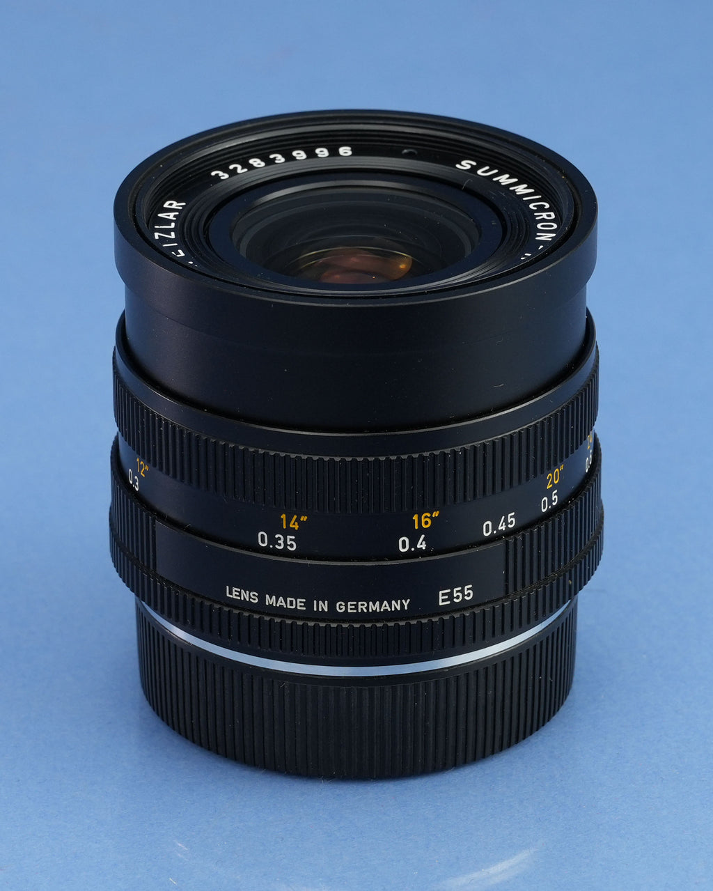 LEICA LEITZ 35MM SUMMICRON-R F2 3CAM 11115 R LENS 2ND VER. E55 +UVa +CAPS MINT!