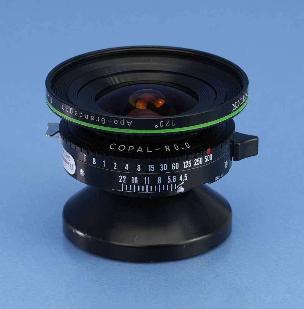 RODENSTOCK APO-GRANDAGON 35MM F4.5 WIDE ANGLE LENS COPAL 0 SHUTTER 120• +CAPS